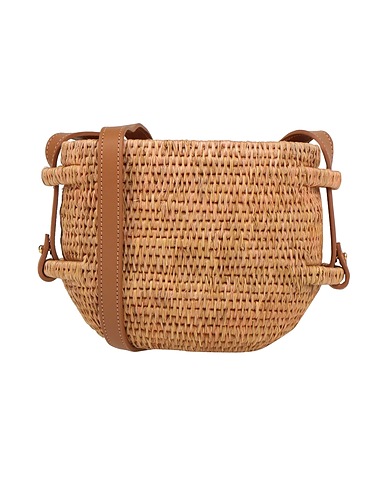KHOKHO Borsa a tracolla Beige 60% Fibre naturali, 32% Pelle di bovino, 8% Altre Fibre