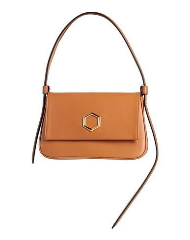 HIBOURAMA Handbag Tan Soft Leather