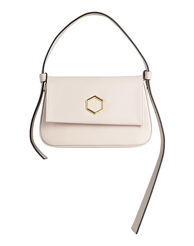 HIBOURAMA Handbag Light grey Soft Leather