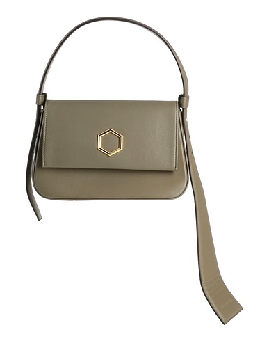 HIBOURAMA Handbag Military green Soft Leather