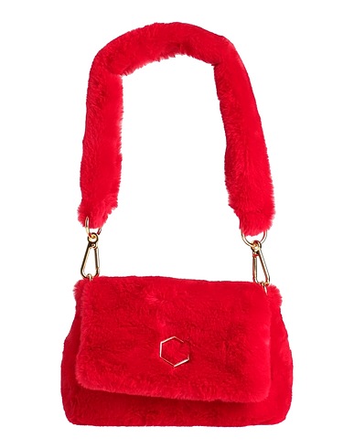 HIBOURAMA Borsa a spalla Rosso Fibre tessili