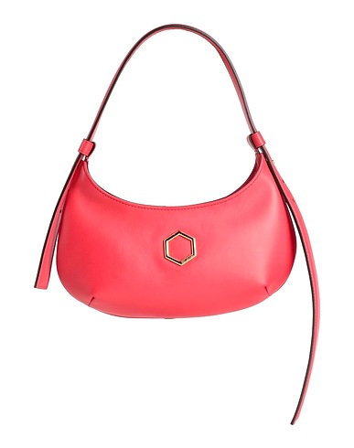HIBOURAMA Handbag Red Soft Leather