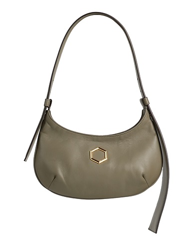 HIBOURAMA Borsa a mano Verde militare Pelle