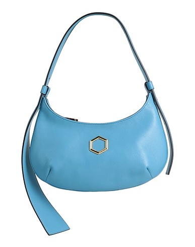 HIBOURAMA Borsa a mano Celeste Pelle