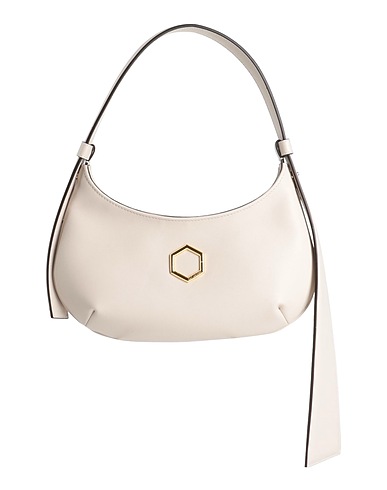 HIBOURAMA Handbag Light grey Soft Leather