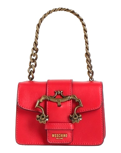MOSCHINO Handbag Brick red Soft Leather