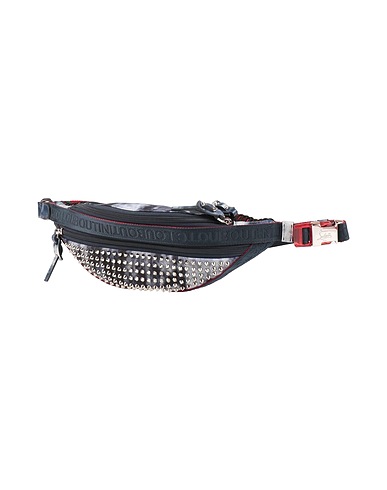 CHRISTIAN LOUBOUTIN Belt Bags Navy Textile fibers, Soft Leather
