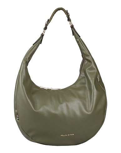 MANILA GRACE Borsa a spalla Verde militare 100% Poliuretano