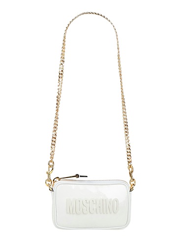 MOSCHINO Shoulder bag White Soft Leather