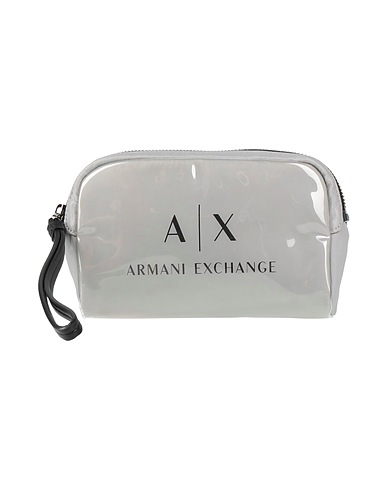 ARMANI EXCHANGE Beauty case Light grey Textile fibres