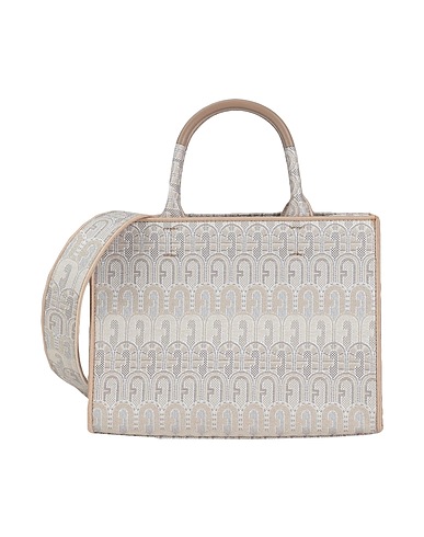 FURLA Bolso de mano FURLA OPPORTUNITY S TOTE
 Beige 46% Algodón, 42% Poliéster, 8% Cuero, 4% Otras Fibras