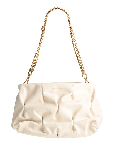 COCCINELLE Shoulder bag Off white Leather