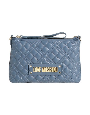 LOVE MOSCHINO Handbag Slate blue 100% Polyurethane