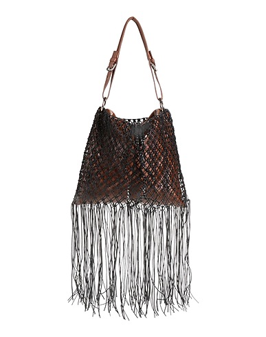 BEATRICE .B Handbag Black 70% Polyurethane, 21% Viscose, 4% Polyester, 3% Cotton, 2% Metal