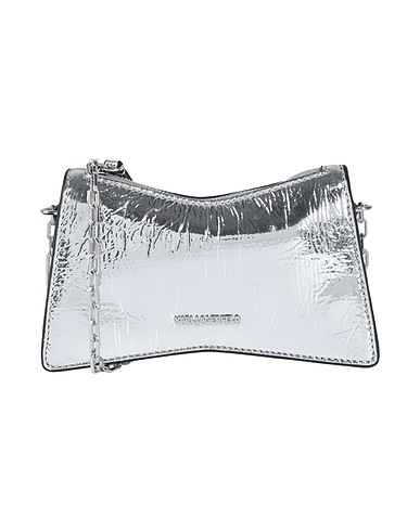 KARL LAGERFELD Shoulder bag K/SEVEN ELEMENT SP NANO METAL
 Silver 100% Polyurethane