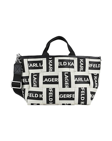 KARL LAGERFELD Handbag K/WEBBING LOGO SM TOTE
 Black 85% Cotton, 15% Polyurethane