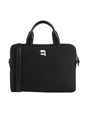 KARL LAGERFELD K/IKONIK 2.0 NEOP LAPTOP BAG ハンドバッグ ブラック レディース