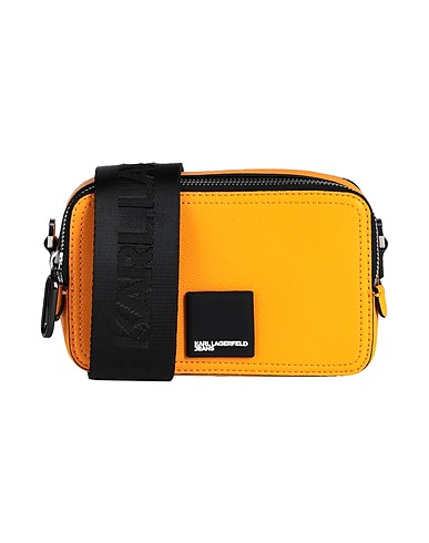 KARL LAGERFELD JEANS Across-body bag TECH LEATHER CAMERA BAG PATCH
 Mandarin 100% Polyurethane