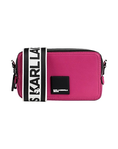 KARL LAGERFELD JEANS Borsa a tracolla TECH LEATHER CAMERA BAG PATCH
 Magenta 100% Poliuretano