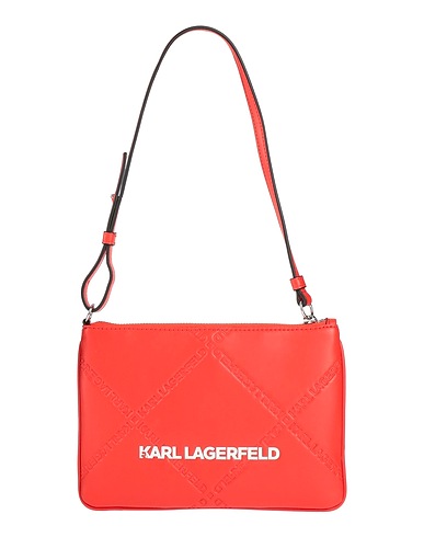 KARL LAGERFELD Handbag K/SKUARE EMBOSSED POUCH
 Red 100% Polyurethane