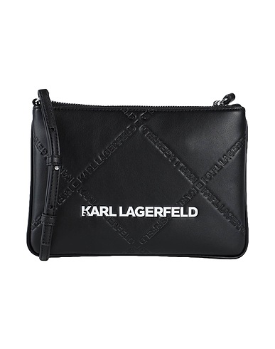 KARL LAGERFELD Borsa a mano K/SKUARE EMBOSSED POUCH
 Nero 100% Poliuretano
