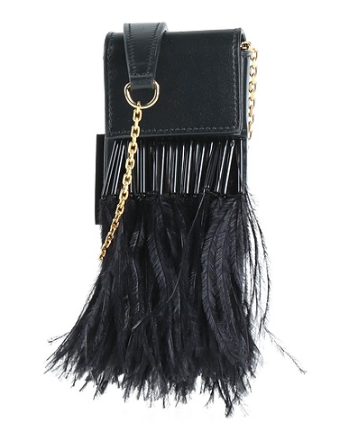 TUBICI Other accessory Black Leather, Ostrich feathers