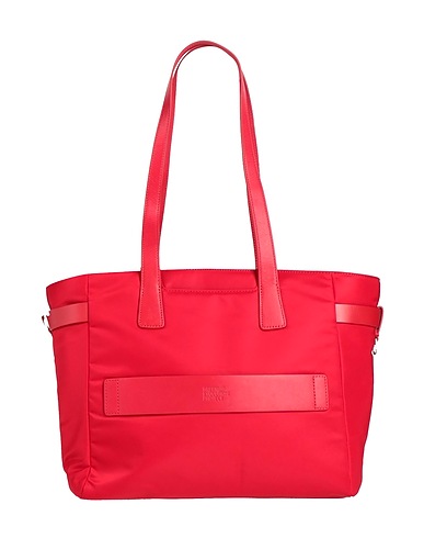 PIQUADRO Shoulder bag Red 100% Recycled nylon, Bovine leather