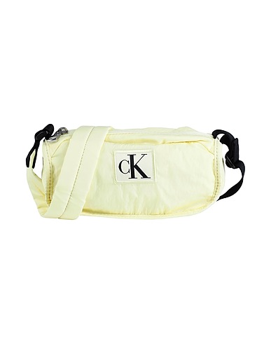 CALVIN KLEIN JEANS Borsa a tracolla Giallo pastello 100% Nylon riciclato