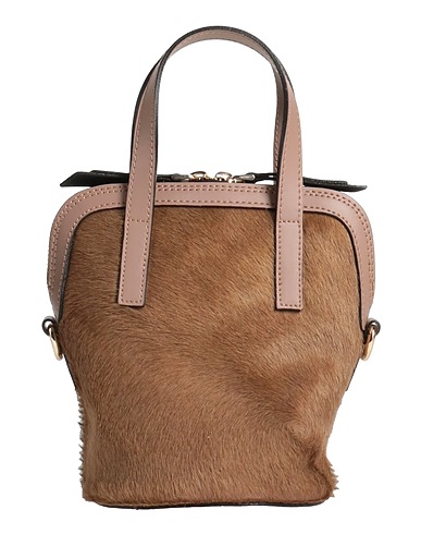 INNUE' Borsa a mano Nocciola 100% Pelle di bovino