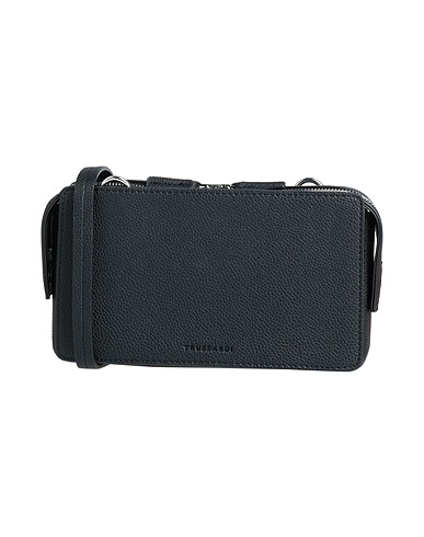 TRUSSARDI Across-body bag Black 100% Polyester, Polyurethane resin