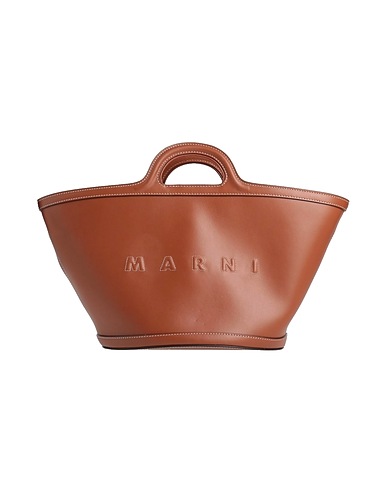 MARNI Handbag Brown Soft Leather