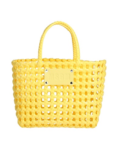 MSGM Handbag Yellow 51% Polyethylene, 49% Polyurethane