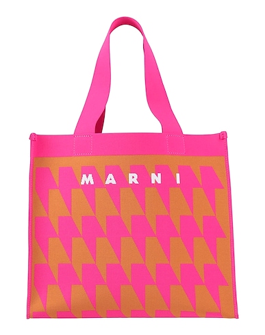 MARNI Handbag Fuchsia 100% Polyester, Cotton, Polyurethane, Brass, Steel