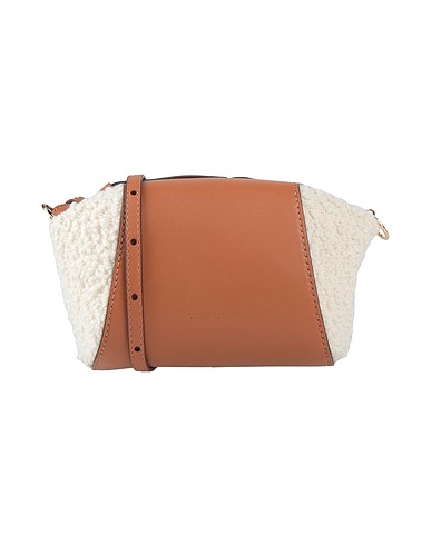ULLA JOHNSON Cross-body bags Tan 54% Wool, 24% Polyamide, 22% Cotton, Calfskin