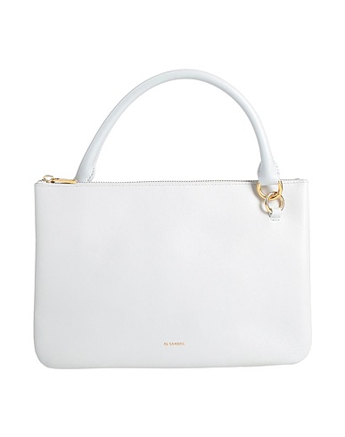 JIL SANDER Handtasche Hellgrau Kalbsleder