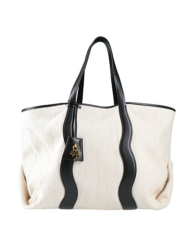 PALM ANGELS Handbag Beige 90% Cotton, 10% Polyamide, Calfskin
