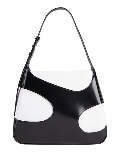 FERRAGAMO Handbag White 100% Calfskin, Nylon, Cotton