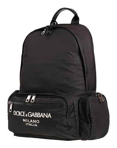 DOLCE&GABBANA Rucksacks Black 45% Polyamide, 15% Viscose, 15% Acrylic, 15% Calfskin, 10% Nylon