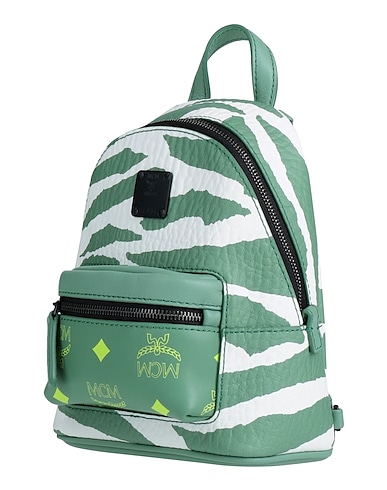 MCM Rucksacks Sage green Textile fibres