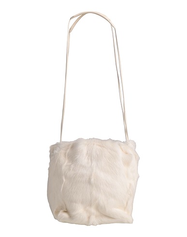 JIL SANDER Borsa a spalla Bianco Pelliccia di capra, Pelle