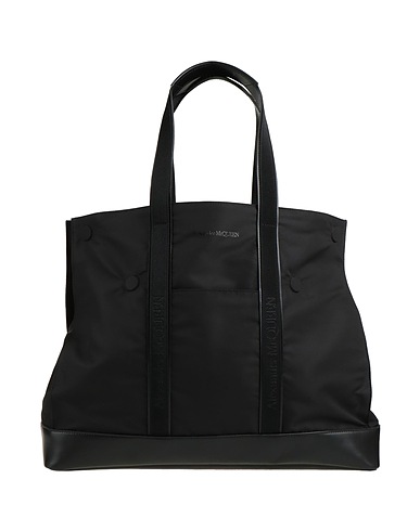 MCQUEEN Handbag Black Textile fibers, Soft Leather