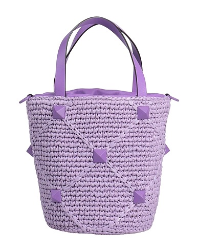 VALENTINO GARAVANI Handbag Lilac Textile fibres, Soft Leather, Metal