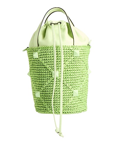 VALENTINO GARAVANI Сумки с короткими ручками и клатчи VERDE Текстильное волокно, Кожа, Металл