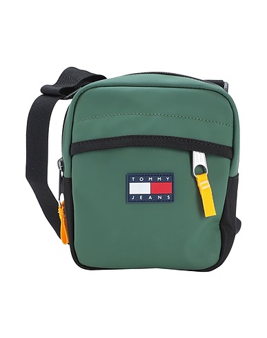 TOMMY JEANS Across-body bag Military green 80% Polyurethane, 20% Recycled polyester