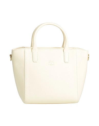 IL BISONTE Handbag Ivory Leather