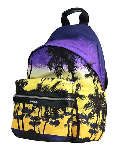PALM ANGELS Rucksacks Purple 100% Polyester, Soft Leather