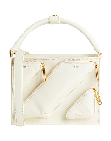 OFF-WHITE™ Handbag Ivory 100% Leather