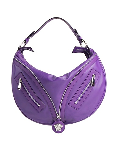 VERSACE Borsa a mano Viola 100% Pelle di vitello