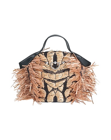 DURAZZI Handbag Camel Textile fibres, Soft Leather