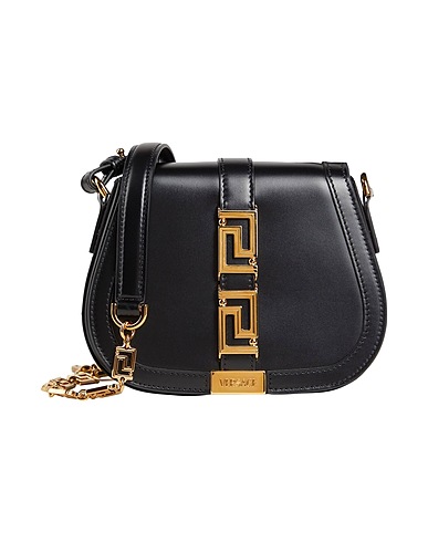 VERSACE Across-body bag Black Leather